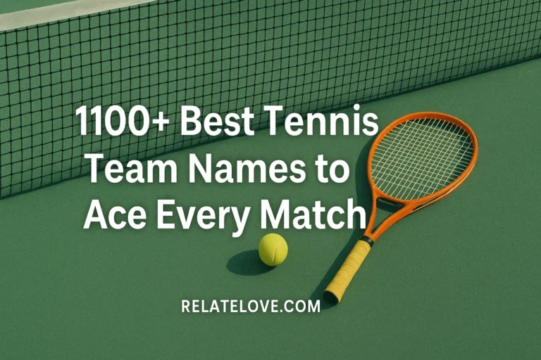 1100+ Best Tennis Team Names to Ace Every Match