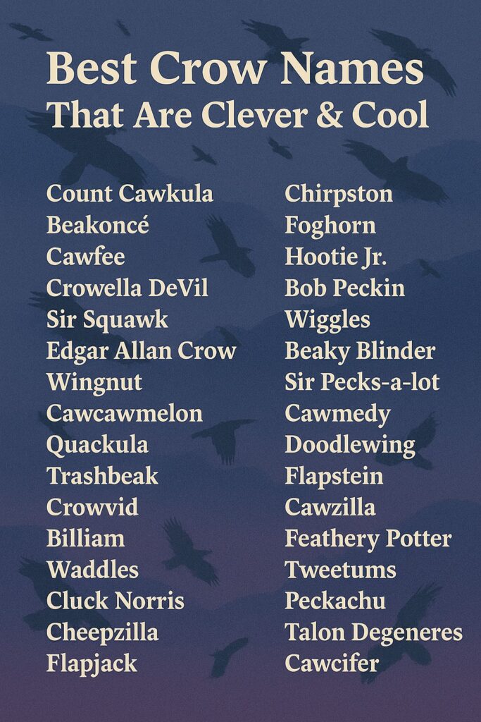 1000+ Best Crow Names That Are Clever & Cool