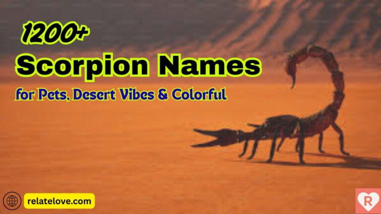 1200+ Scorpion Names for Pets, Desert Vibes & Colorful