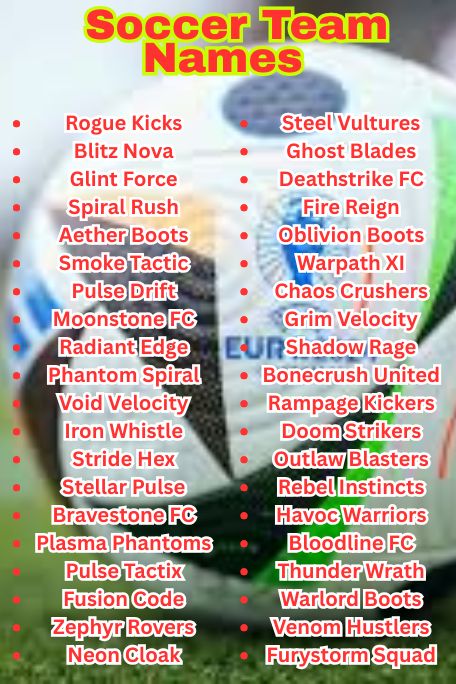 1200+ Soccer Team Names That Are Funny, Cool & Unique
