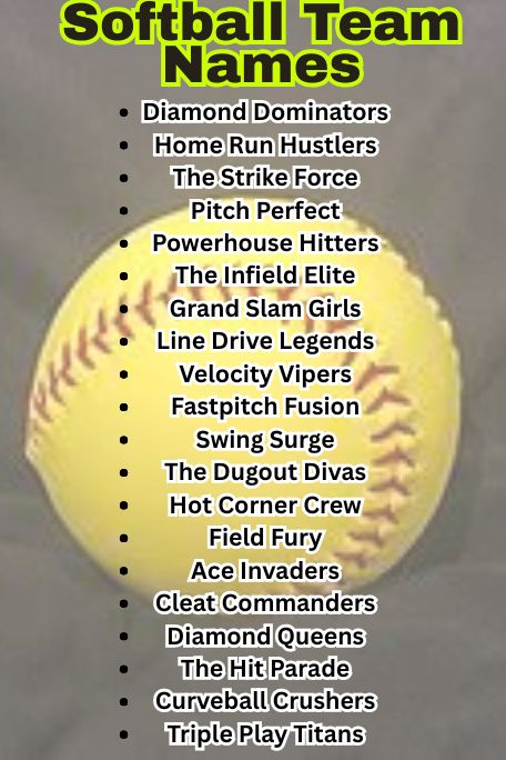 1200+ Softball Team Names For Funny, Cool & Cute Vibes