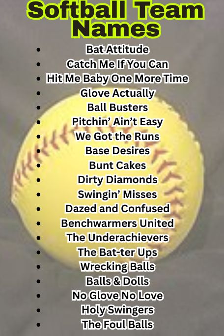 1200+ Softball Team Names For Funny, Cool & Cute Vibes