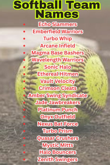1200+ Softball Team Names For Funny, Cool & Cute Vibes