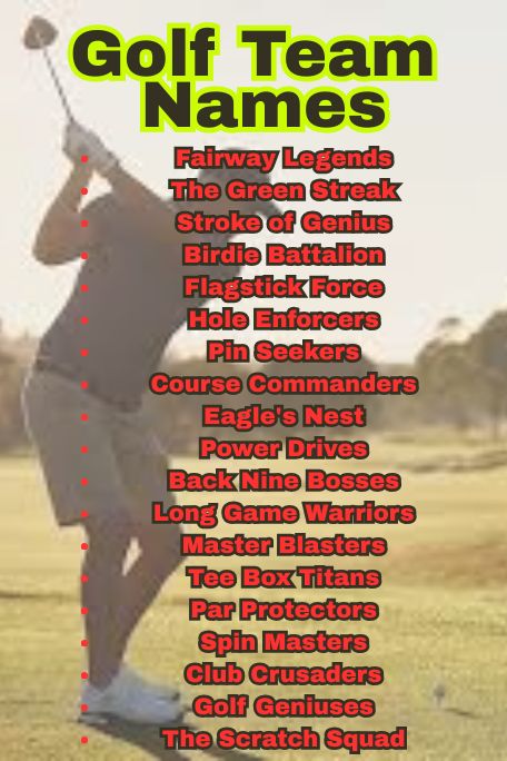 1200+ Golf Team Names For Unique, Bold & Fun Play