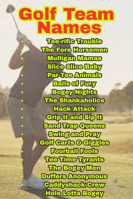 1200+ Golf Team Names For Unique, Bold & Fun Play