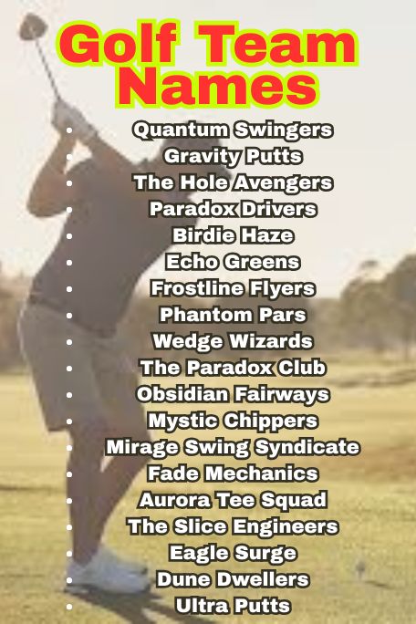 1200+ Golf Team Names For Unique, Bold & Fun Play