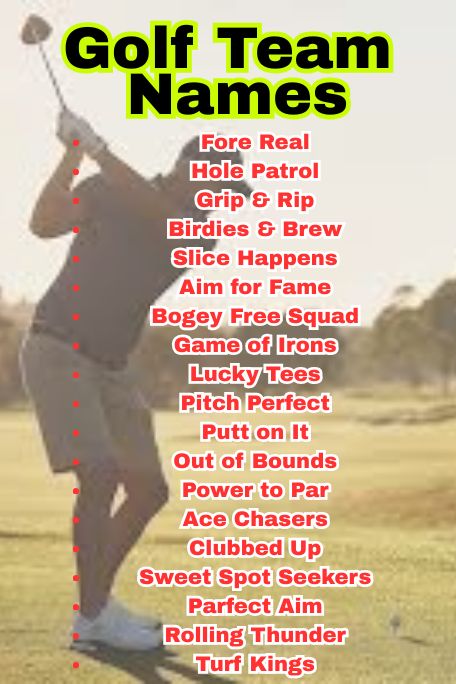 1200+ Golf Team Names For Unique, Bold & Fun Play