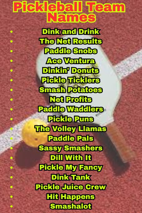 1200+ Pickleball Team Names: Funny, Cool, Best Ideas