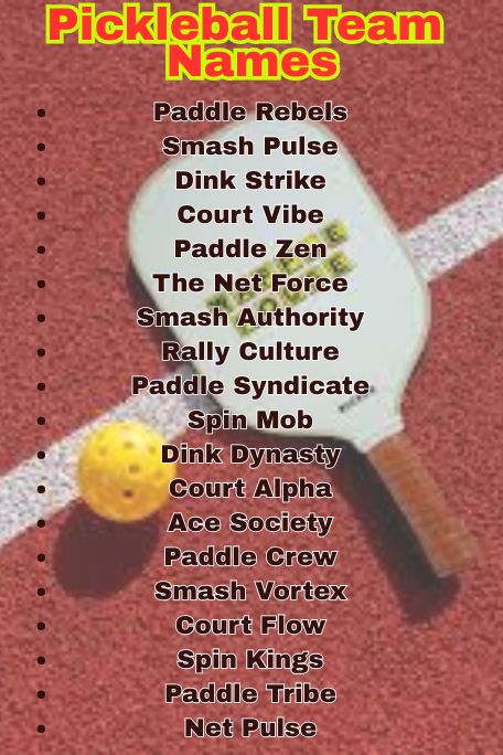 1200+ Pickleball Team Names: Funny, Cool, Best Ideas