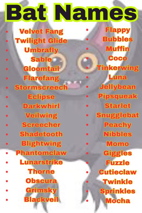 1200+ Bat Name Ideas: Best, Cool & Spooky Names