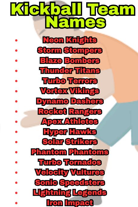 1200+ Kickball Team Names for Adults & Mixed Groups 