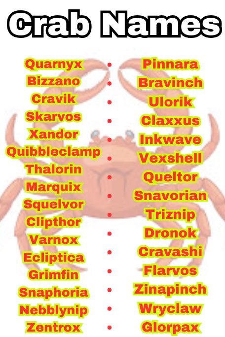 800+ Crab Names You’ve Never Heard Before Ever