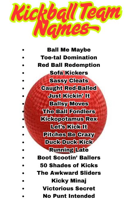 1200+ Kickball Team Names for Adults & Mixed Groups 