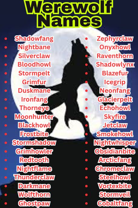 1300+ Werewolf Names: Scary, Dark & Badass Styles