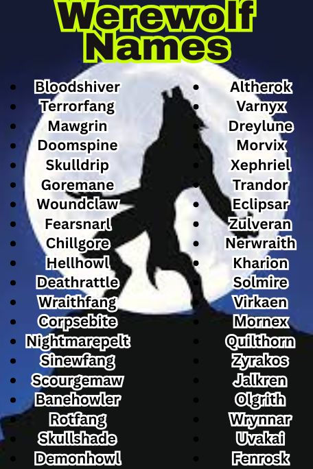 1300+ Werewolf Names: Scary, Dark & Badass Styles
