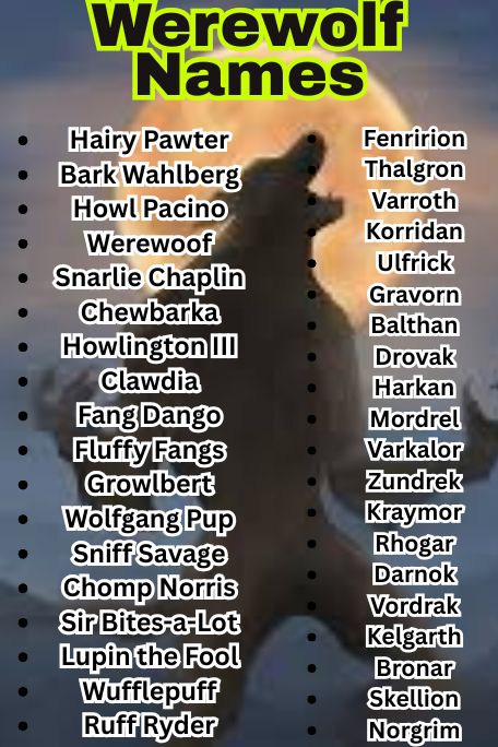 1300+ Werewolf Names: Scary, Dark & Badass Styles