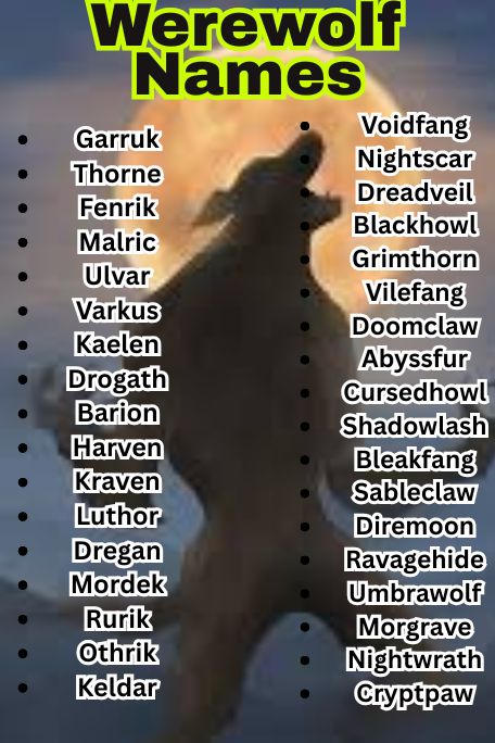 1300+ Werewolf Names: Scary, Dark & Badass Styles
