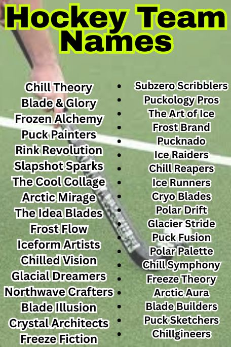 1100+ Hockey Team Names with Creative, Unique Style