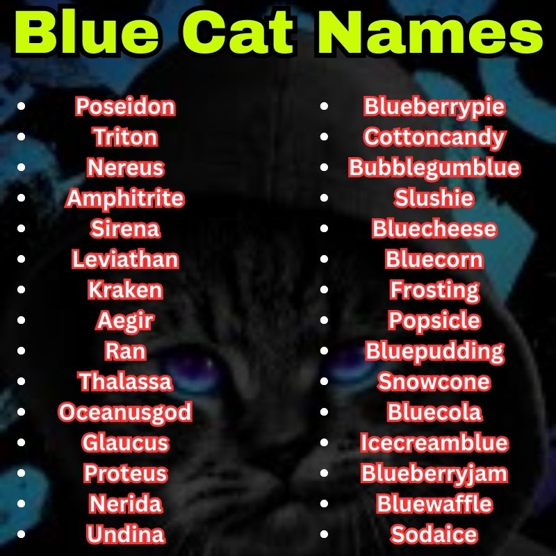 Mythical Blue Cat Names