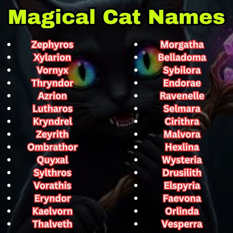 Witchy and cool Cat Names