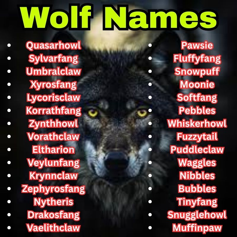 Cute and unique Wolf Names