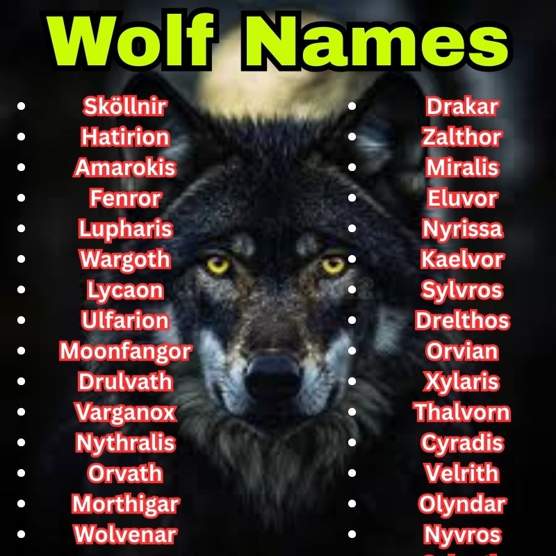 Mythical and fantasy Wolf Names